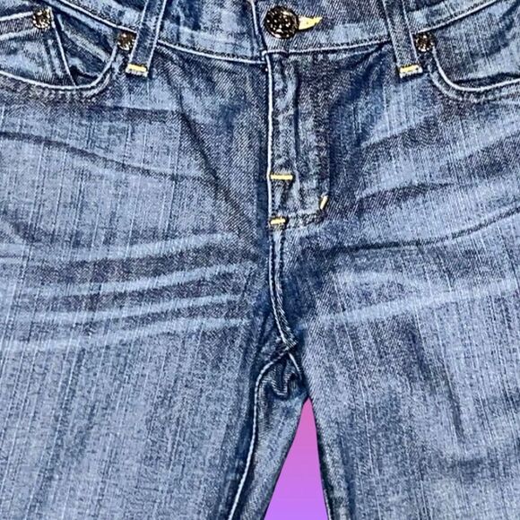 Rock Republic Roth Yellow Rhinestone Bootcut Jeans Size 32x32 #101 - Picture 5 of 6